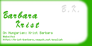 barbara krist business card